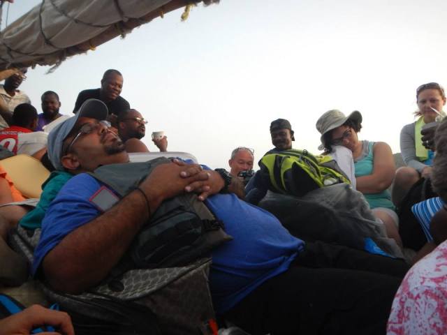 4 hour boat ride on wooden boat from the mainland of Haiti to the island of La Gonave